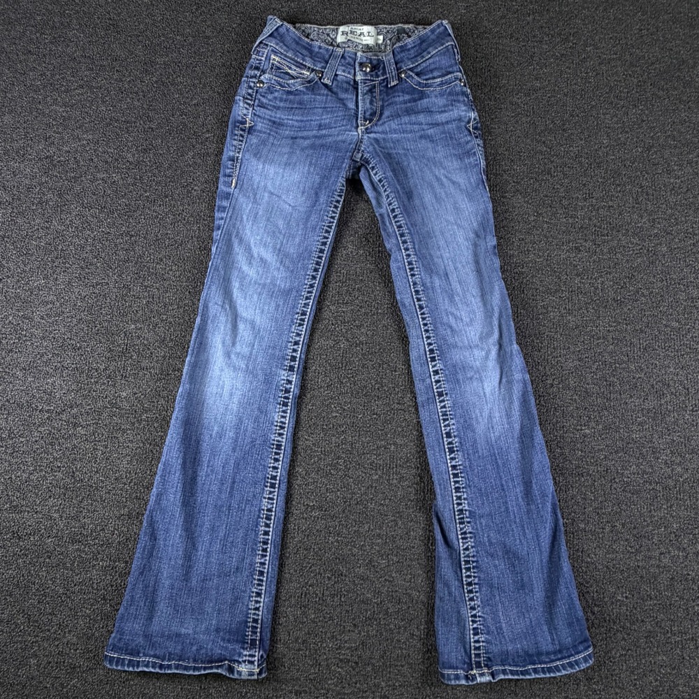 Ariat Jeans Womens 25R (First 26x30) Spitfire Real Riding Embroidered Bootcut